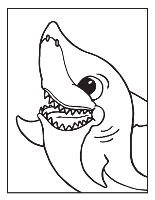 Waving Shark Coloring Sheet