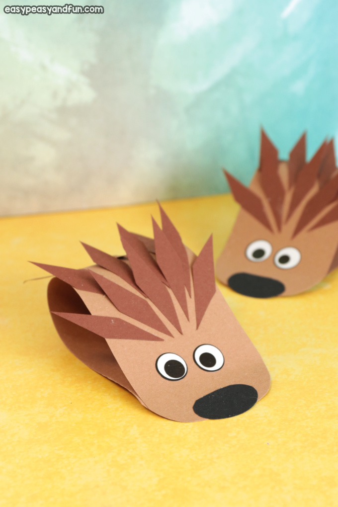 Simple Hedgehog Paper Craft for Kids