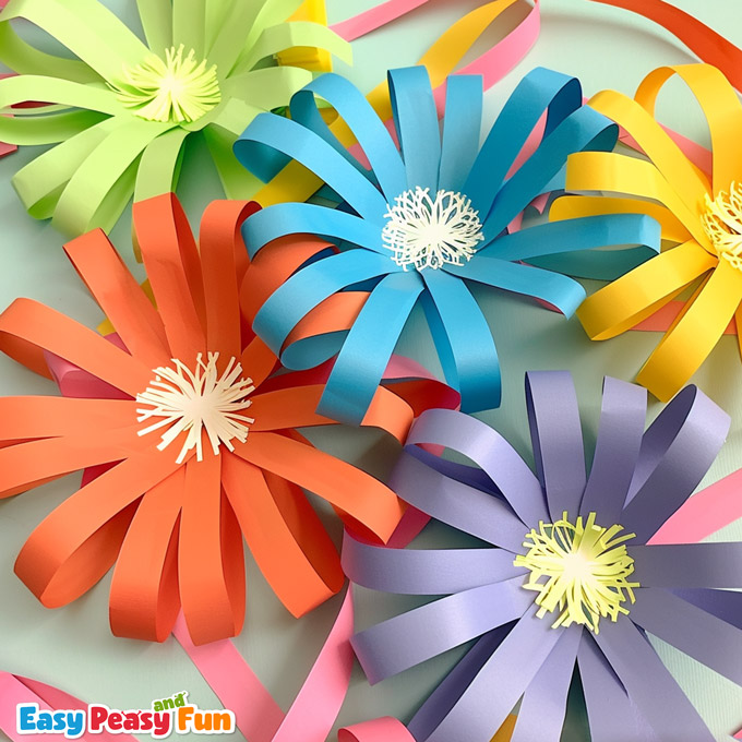 Easy Paper Flower Craft Idea for Kids