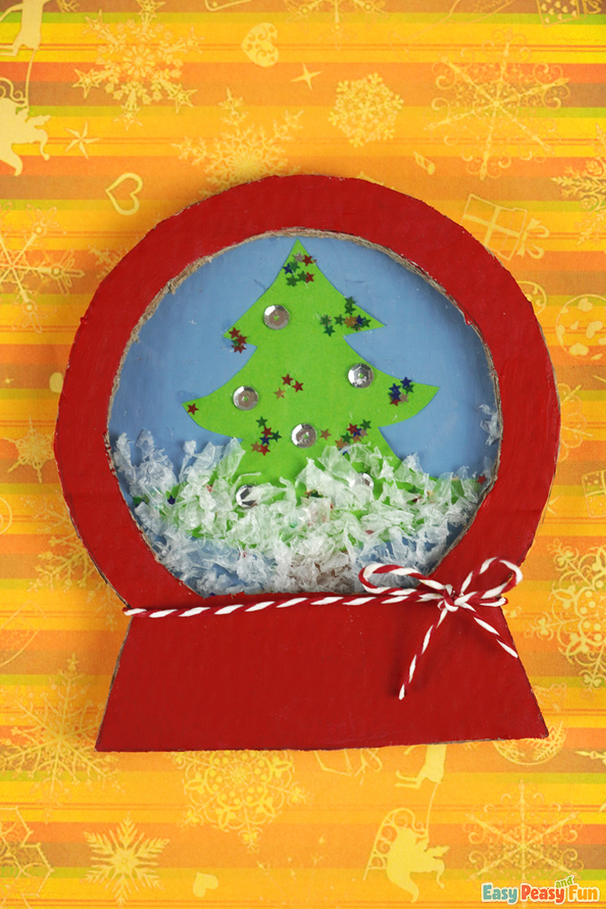 Snow Globe Cardboard Craft