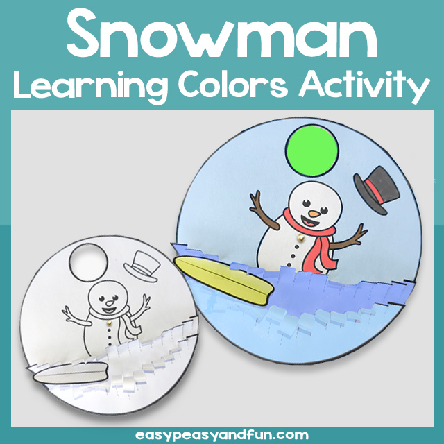 Snowman Learning Colors Activity