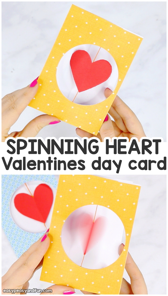 Spinning Heart Valentines Day Card for KIds