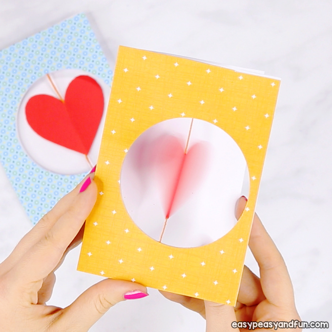 Spinning Heart Valentines Day Card Idea