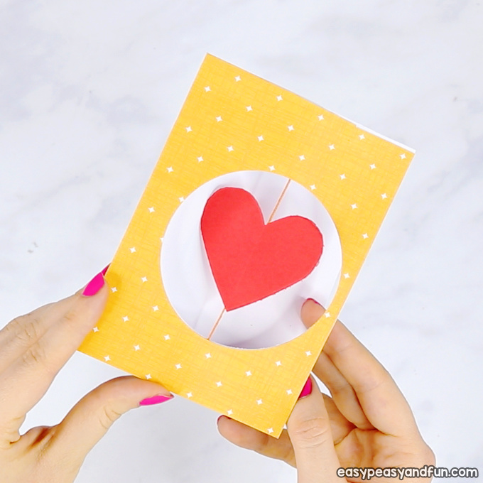 Spinning Heart Valentines Day Card
