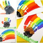 St. Patrick's Day Handprint Rainbow Canvas Art