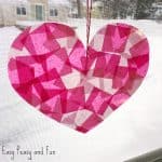 Stain Glass Heart Suncatcher