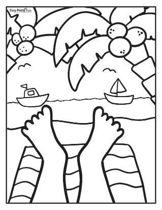 Easy Summer Coloring Pages