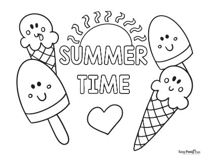 Summer Time Coloring sheet