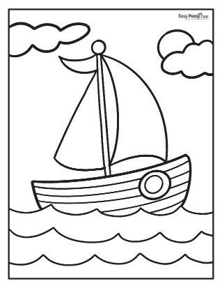 Sailboat Summer Coloring Pages