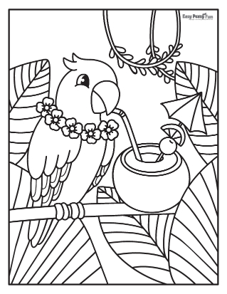 Parrot Coloring Page