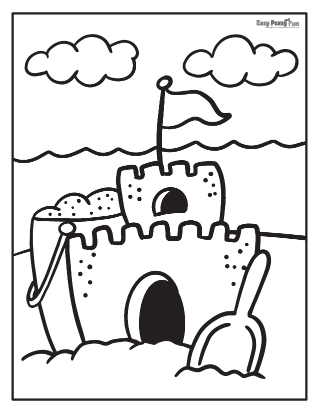 Sand Castle Coloring Sheet
