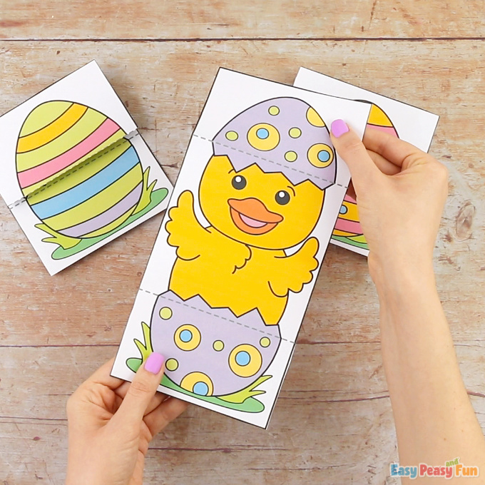 Surprise Easter Egg Cards Chick Craft