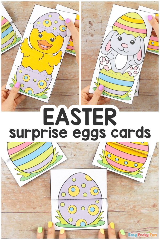 Surprise Easter Egg Cards Craft for Kids
