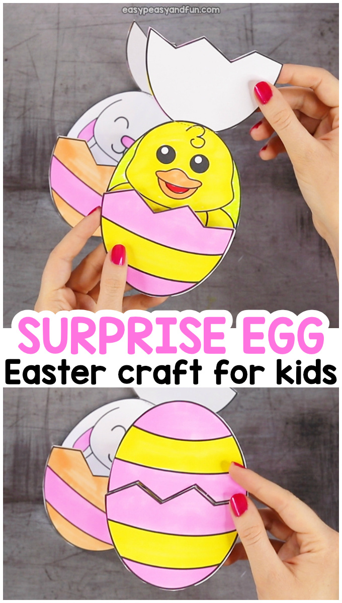 Surprise Easter Eggs Craft With Printable Templates