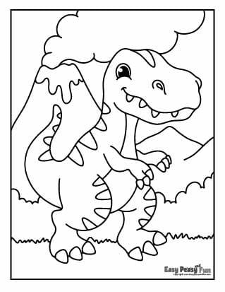 T-Rex Coloring Page