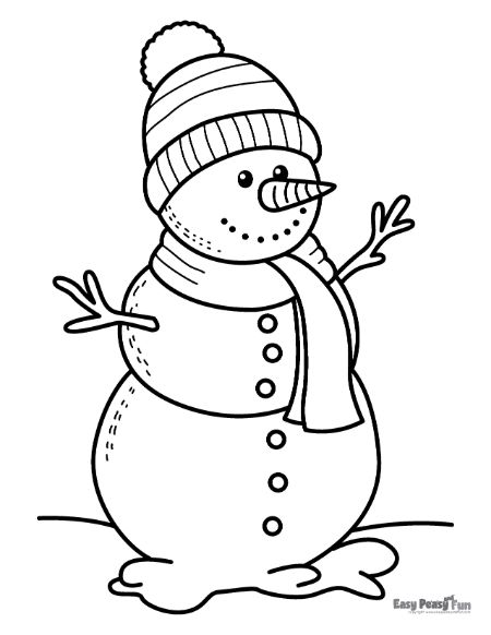 Snowman Image for Coloring