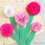 Tissue Paper Flower Craft for Kids