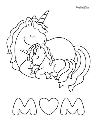 Sleepy Unicorns for Mother's Day