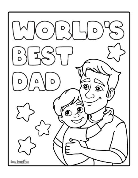 Best Dad Coloring Page