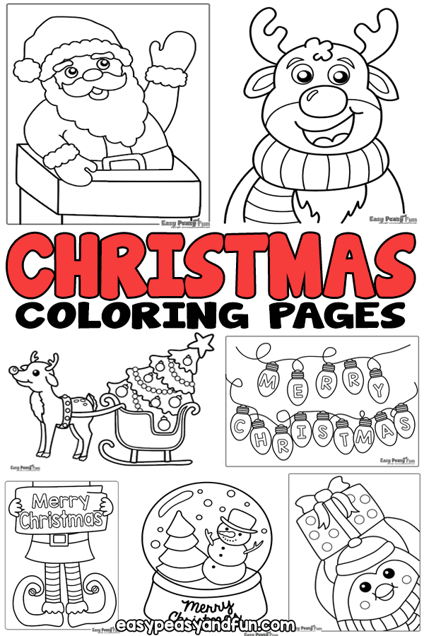 Printable Christmas Coloring Pages - lots of fun designs for all ages