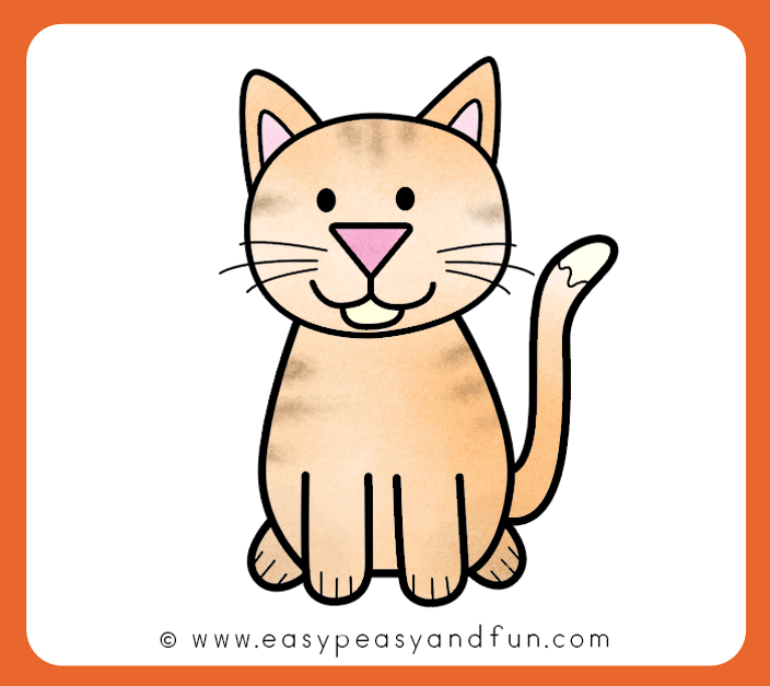Color your cat drawing