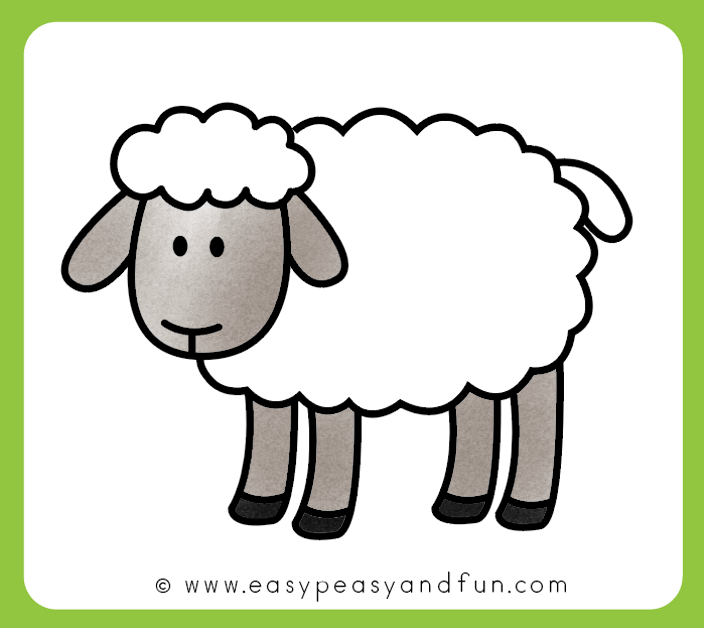 Color your sheep drawing 