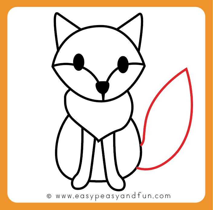 Draw fox tail