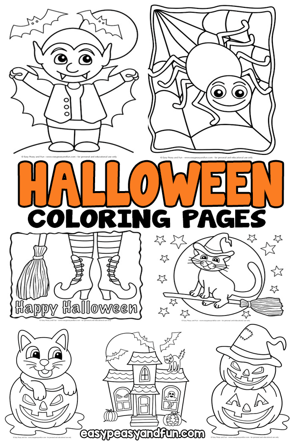 Halloween Coloring Pages - lots of fun designs for all ages