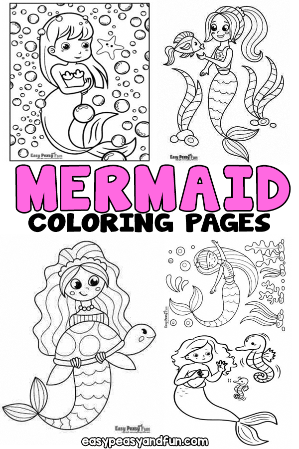 Printable Mermaid Coloring Pages for Kids
