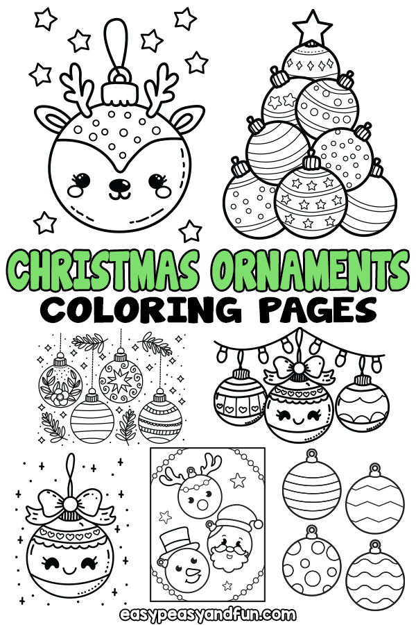 Printable Christmas Ornaments Coloring Pages