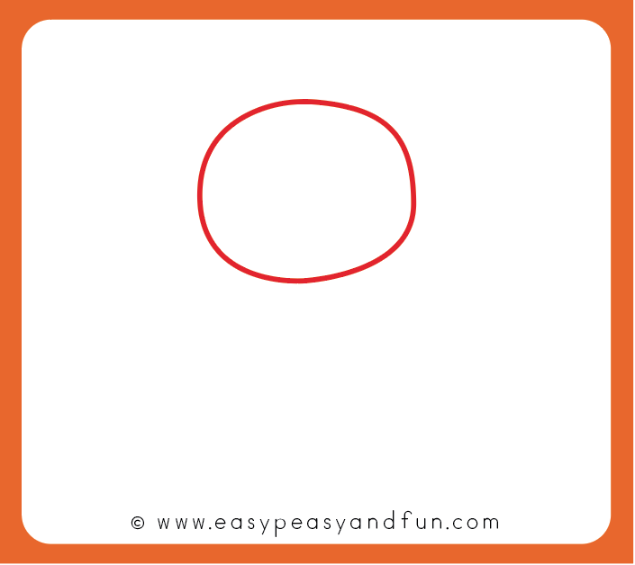 Start by Drawing an Oval Shape for the Head