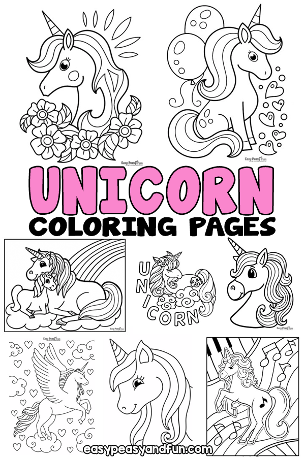 Printable Unicorn Coloring Pages